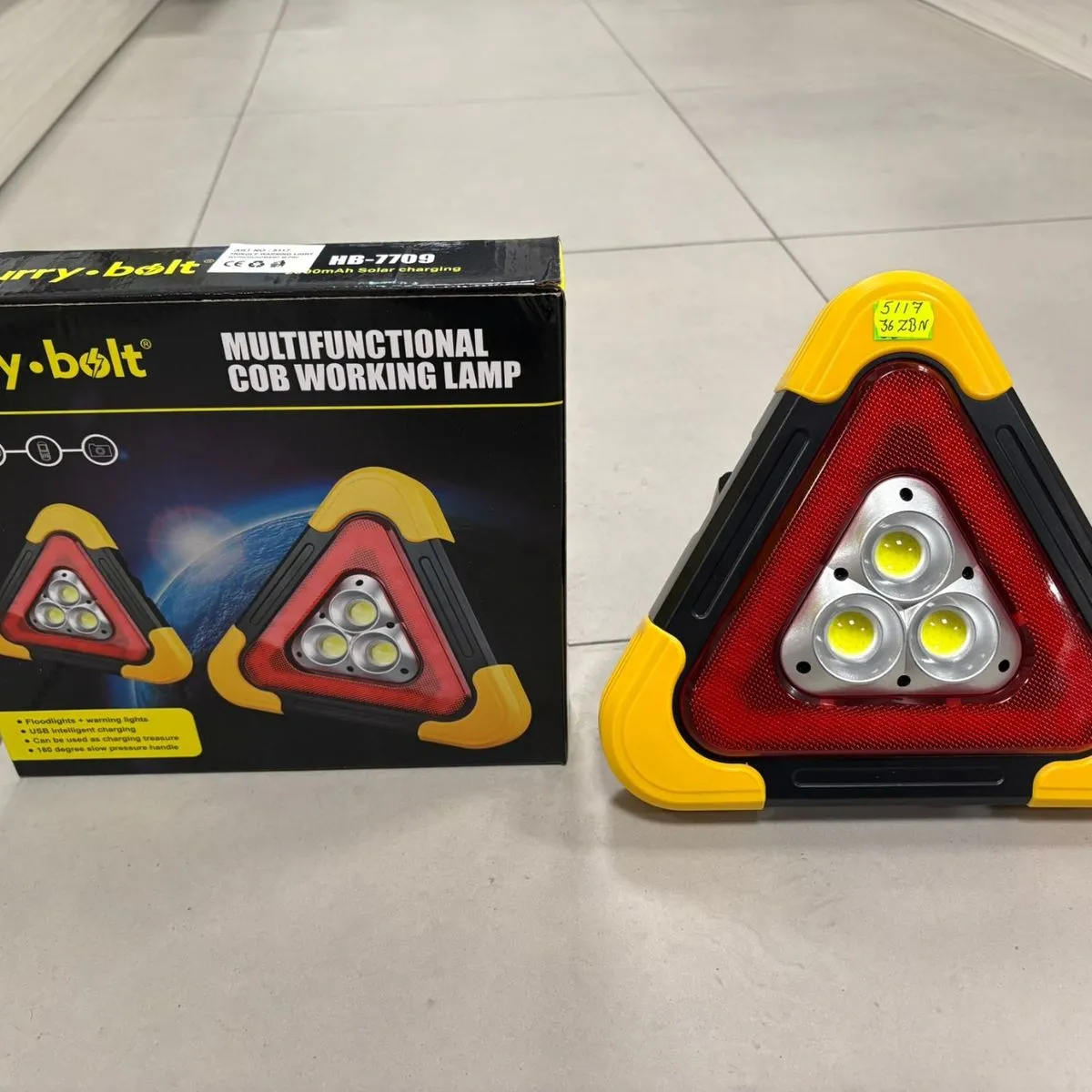 Trójkątna Lampa Robocza LED COB Hurry-belt RB-789