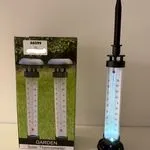 Zestaw 2 szt. Termometr ogrodowy solarny na szpikulec