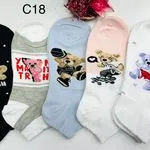Skarpetki damskie Teddy Bear C18 wzorzyste