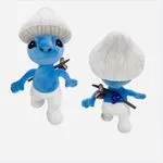 Maskotka brelok Smurf z grzybkiem i mieczem