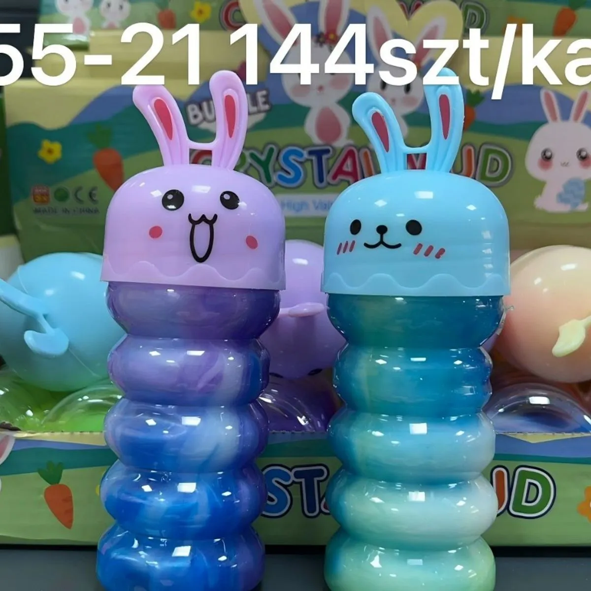 Zabawki Slime Krystaliczne Robaki 12 szt/opak.