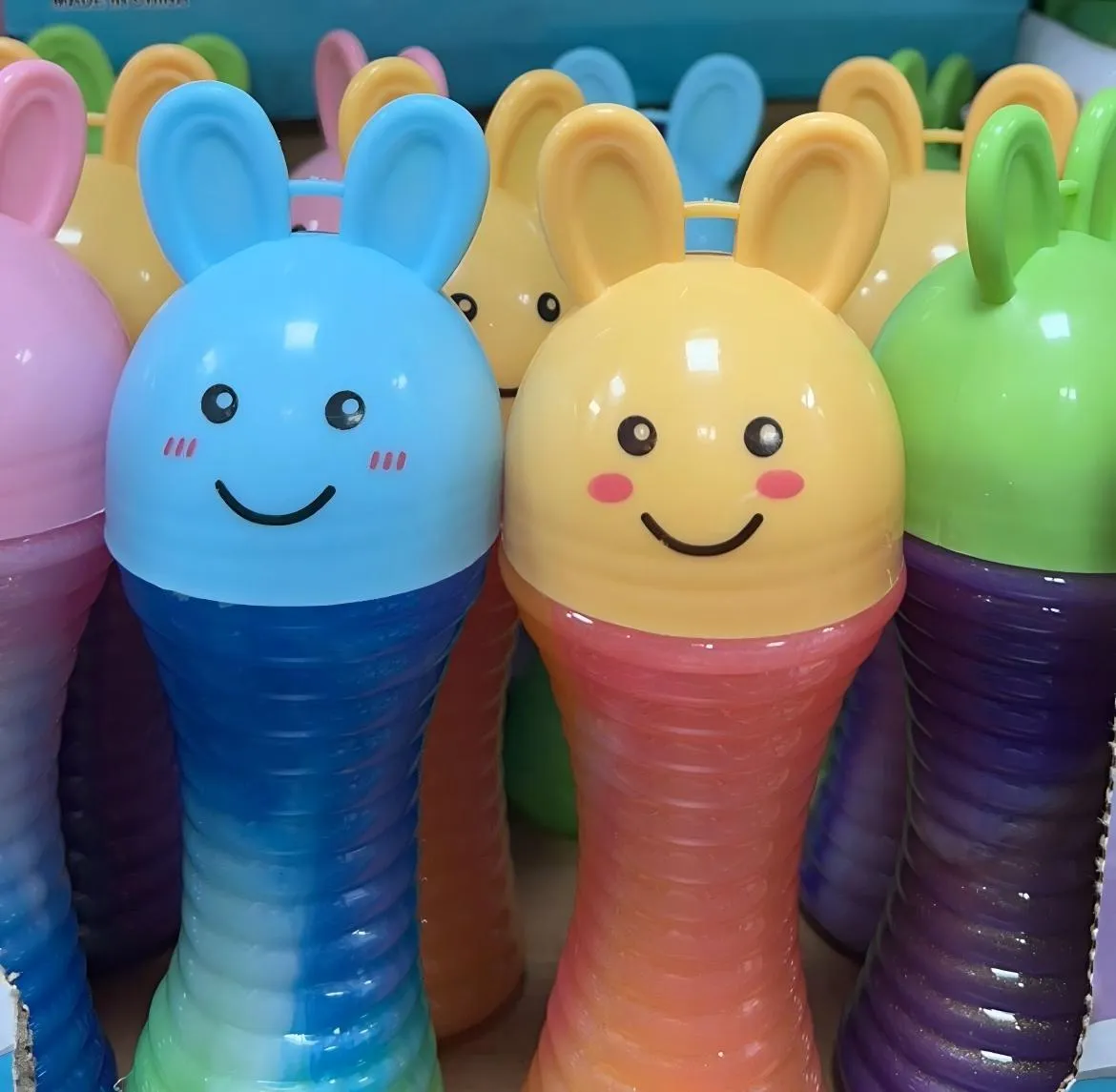 Zabawki Slime w słoikach z uszami królika, 12 szt
