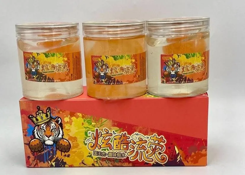 Zabawki Slime 3PCS w słoikach z motywem tygrysa