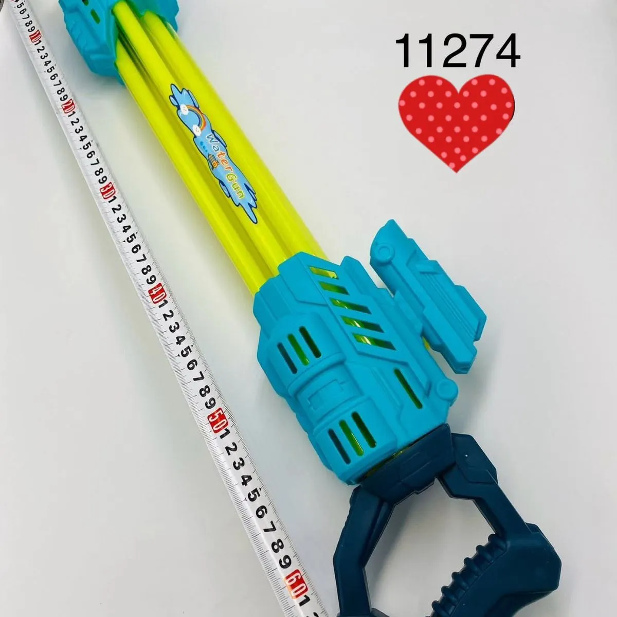 Pistolet na wodę niebiesko-żółty z miotaczem 11274