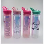 Butelka sportowa 550ml z rurką i uchwytem, efekt holograficzny