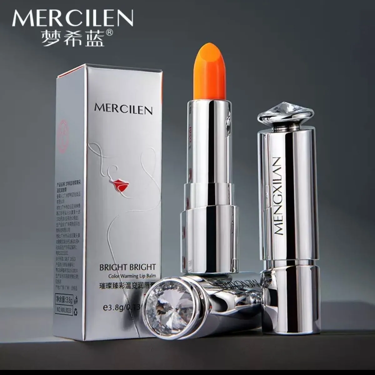 Balsam do Ust MERCILEN Color Warming 3.8g - Srebrny