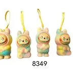 Brelok Squishy Labubu Tęczowy Gniotek Antystresowy 10 szt.