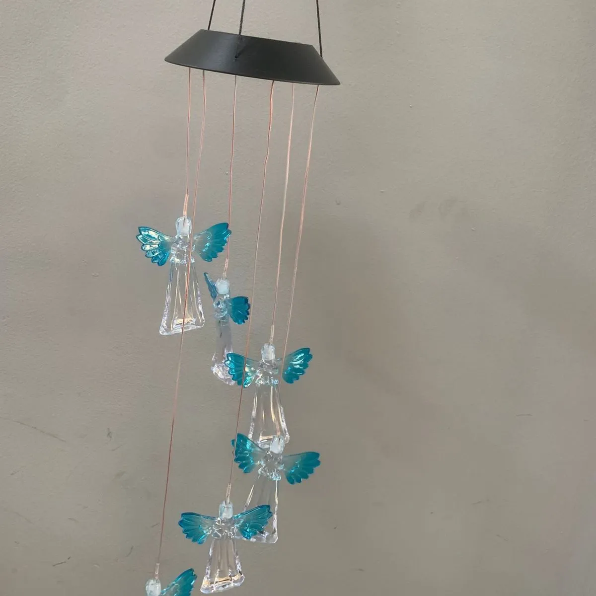 Lampka Solarna Wisząca Girlanda Aniołki 6 szt. Niebieskie