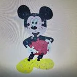 Zabawka Drewniana DIY Puzzle Mickey Numerowana 26 el.