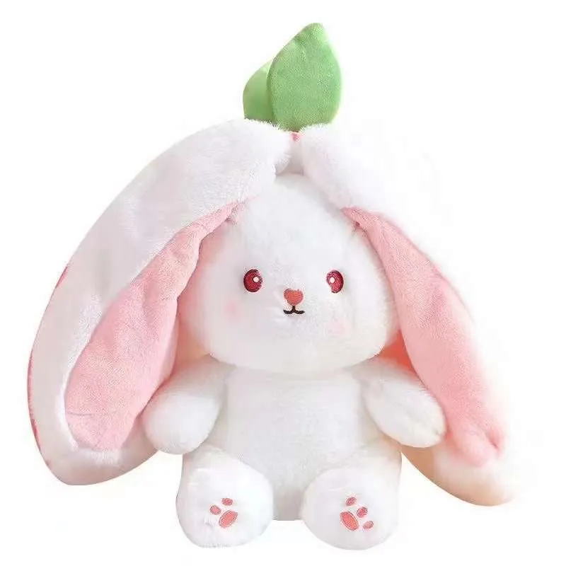 Pluszowa maskotka królik z liściem 20 cm
