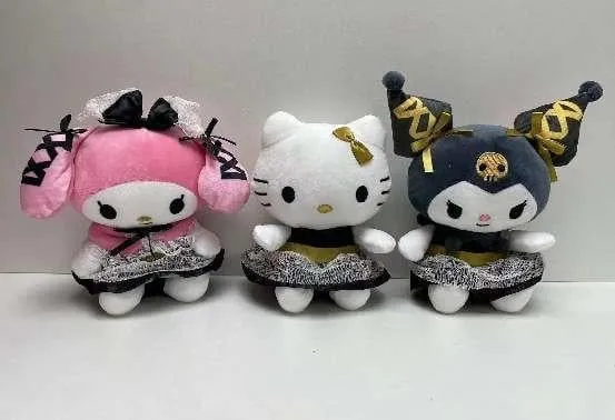 Maskotki Pluszowe Hello Kitty & Kuromi 3 szt. różowa/biała/czarna