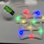Lampki LED w kształcie prezentu z pilotem