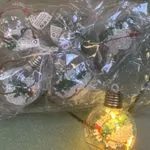 Lampki LED dekoracyjne bombki świąteczne 6 szt