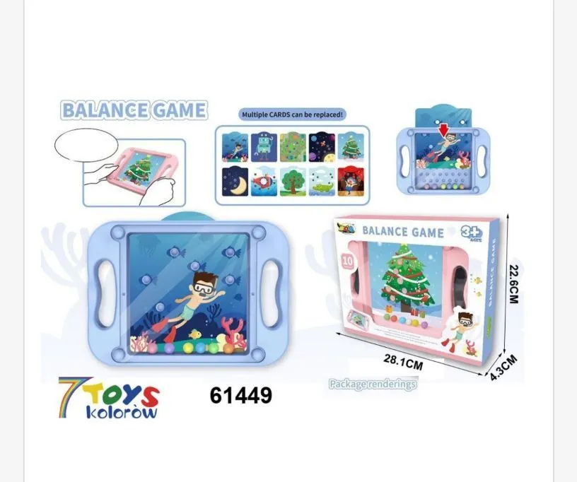 Zabawka Balance Game Kolorowy Koralowy Różowy 22x28x4.5cm