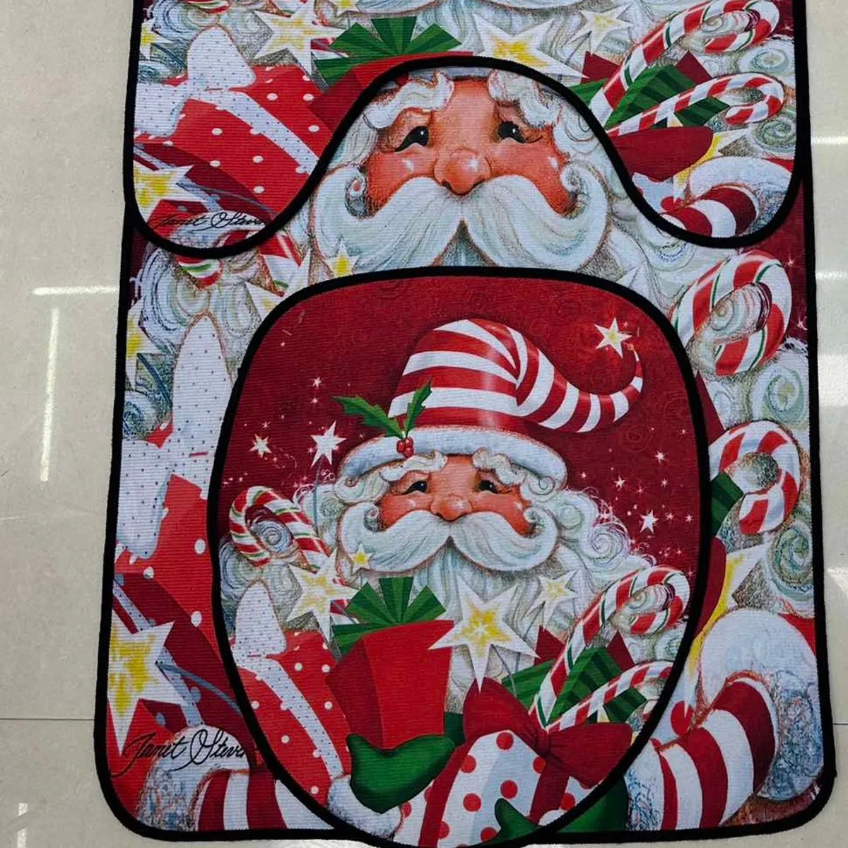 Zestaw mat łazienkowych 3 szt Santa Claus 50x80 40x50 45x40