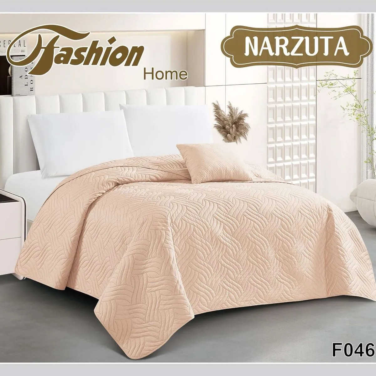 Narzuta Fashion Home 160x200cm F046 beżowa pikowana