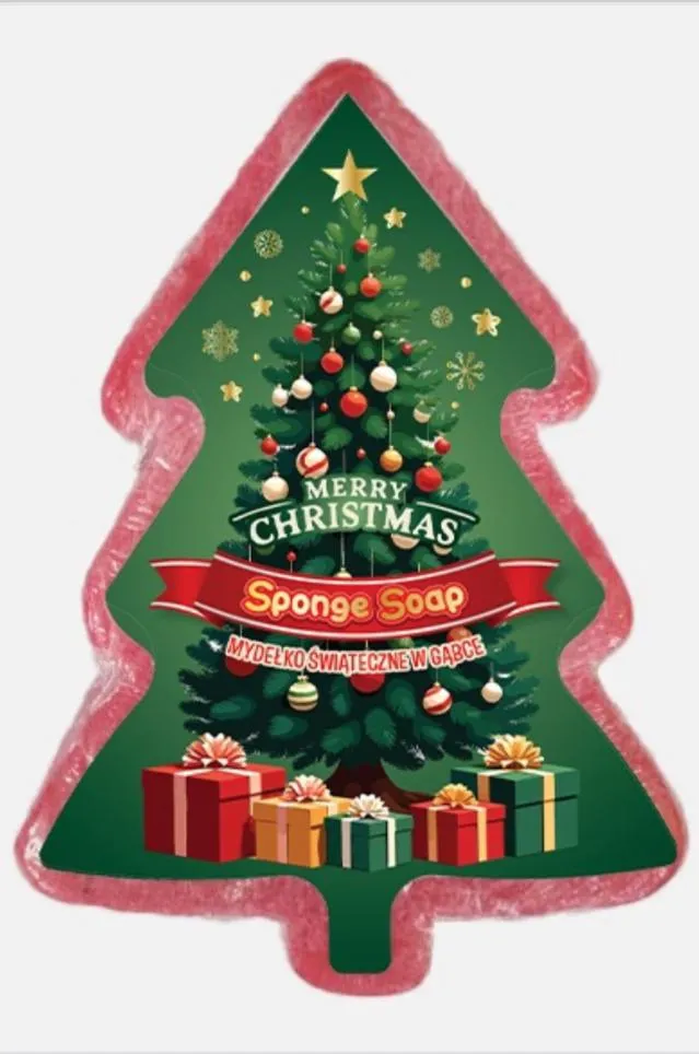 Mydło Gąbka Świąteczny Choinka Sponge Soap