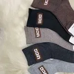 Skarpetki damskie UGG prążkowane brązowe/czarne/szare