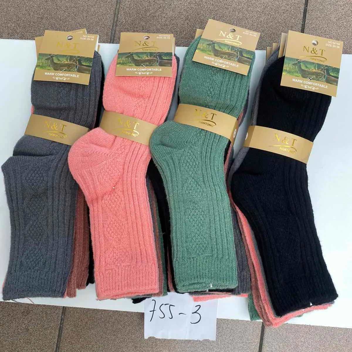 Skarpetki damskie N&L rozmiar 35-38, zestaw 40 szt