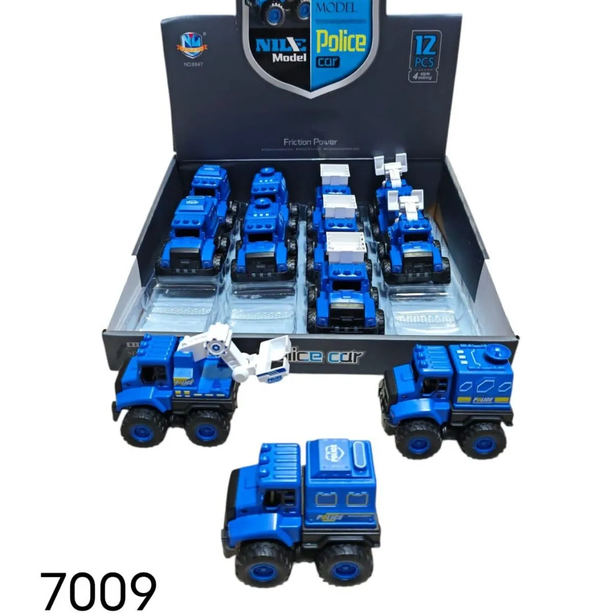 Model samochodu policyjnego NIX 7009 niebieski