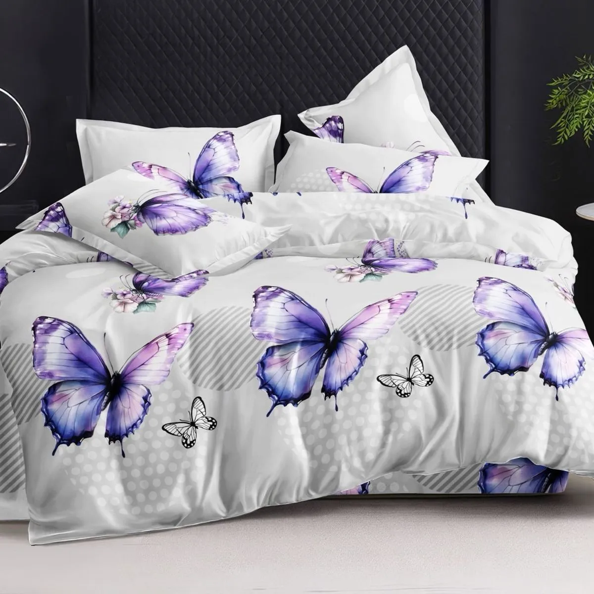 Komplet Pościeli Milano 5D 4CZ 160/200 Motyw Motyli A44