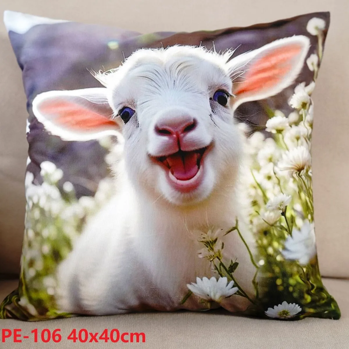 Poszewki 40x40 cm z motywem jagnięcia PE-106