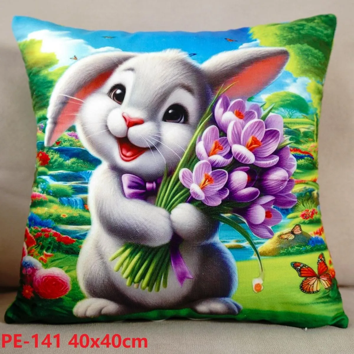 Poszewki 40x40 cm z motywem królika PE-1414