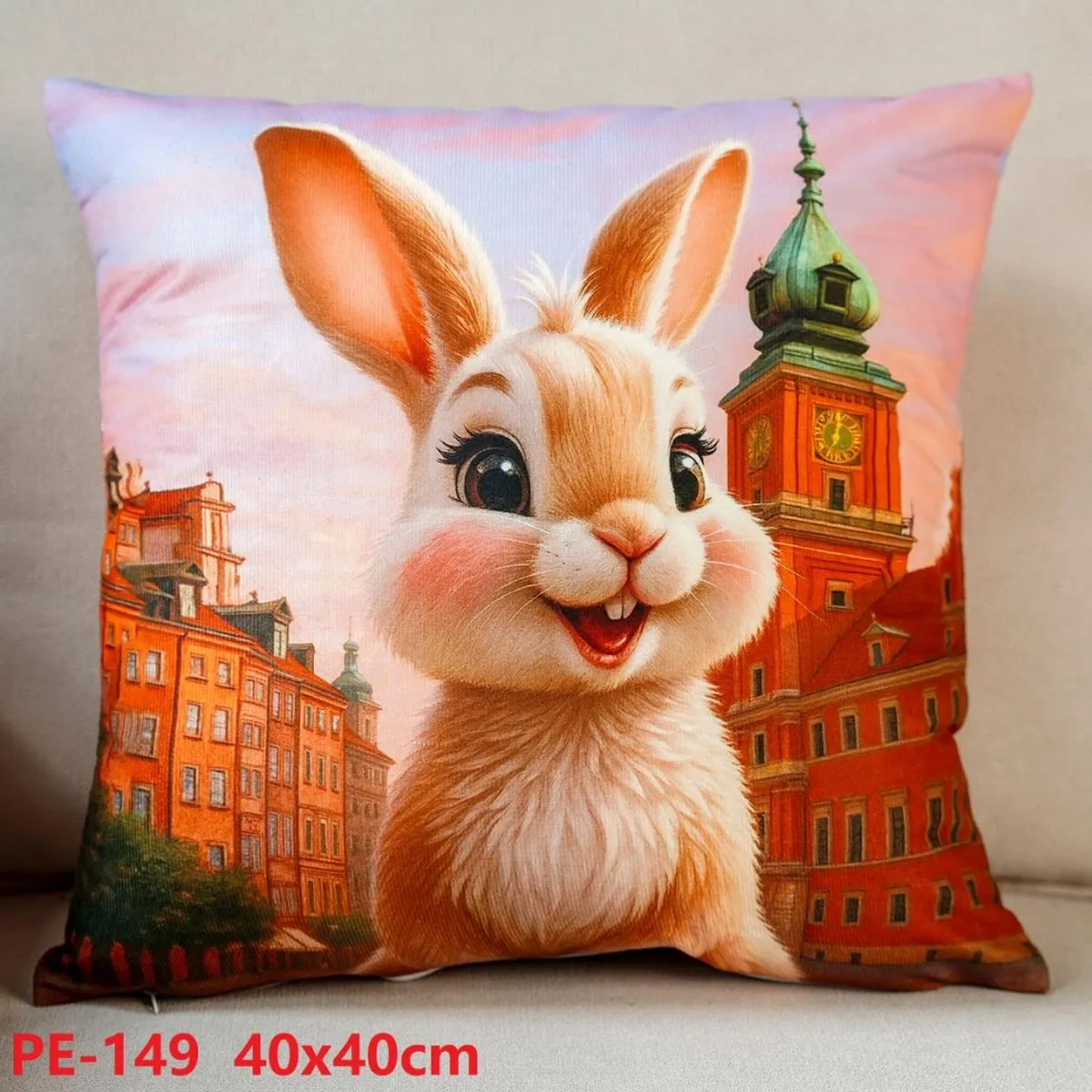 Poszewki 40x40 cm PE-149 z motywem królika
