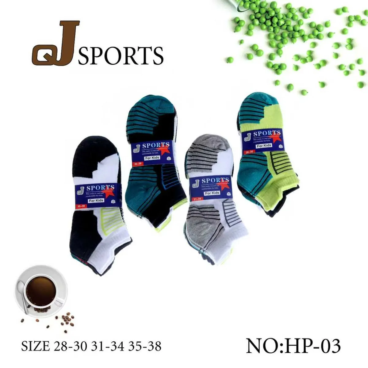 Skarpetki sportowe J Sports dla dzieci, rozmiary 28-30 31-34