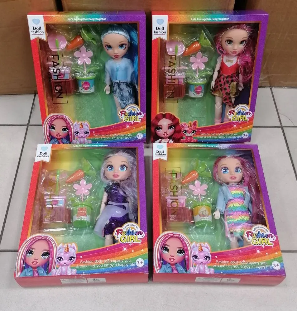 Zestaw Lalek Fashion Girl Rainbow High 4 szt w opakowaniu