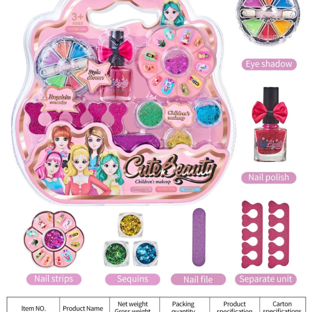Zabawka kosmetyczka Cute Beauty dla dzieci różowa