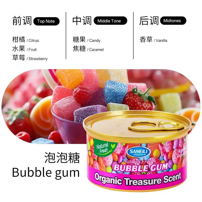 Zapachy Perfumowane do Auta SAMEILI Bubble Gum Puszka 12 szt.