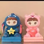 Maskotka na kocyk 2w1 pluszowa lalka w przebraniu Stitch i miś, mix