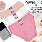 Majtki damskie Power Flower ribowane S-L-XL-2XL