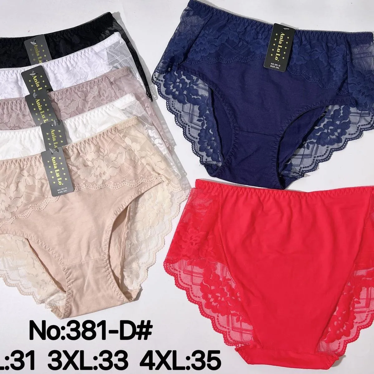 Majtki damskie koronkowe XL-4XL No.381-D