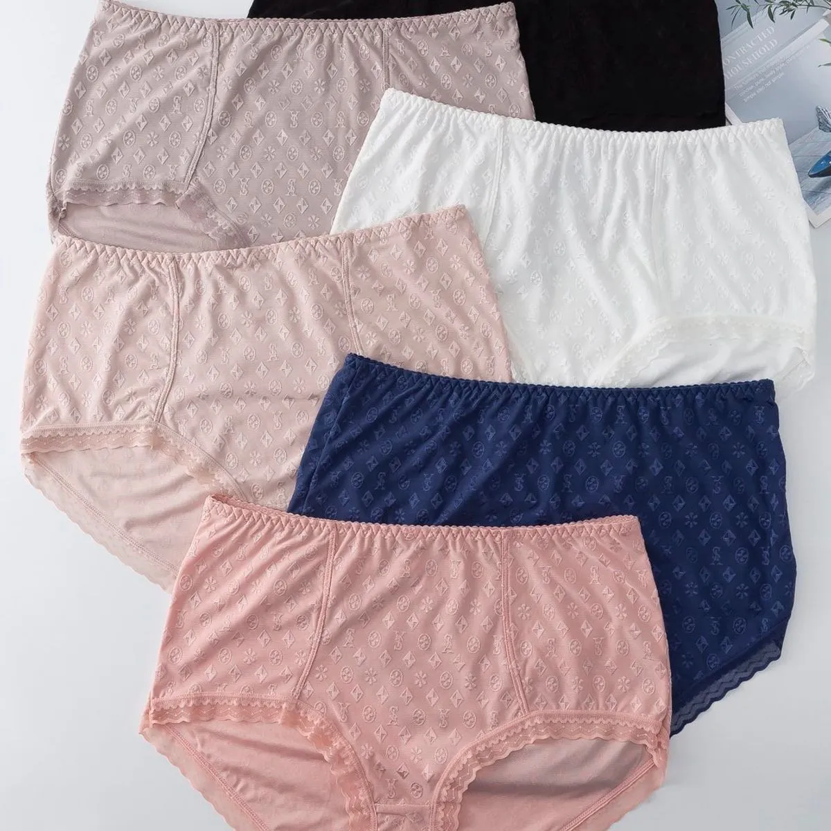 Majtki damskie Finella XL-XXL 6 szt. czarne, białe, różowe, granatowe