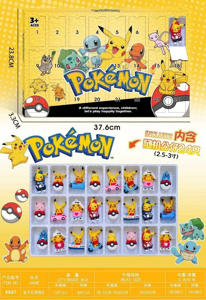 Kalendarz Adventowy Pokémon 37,6 cm 24 figurki