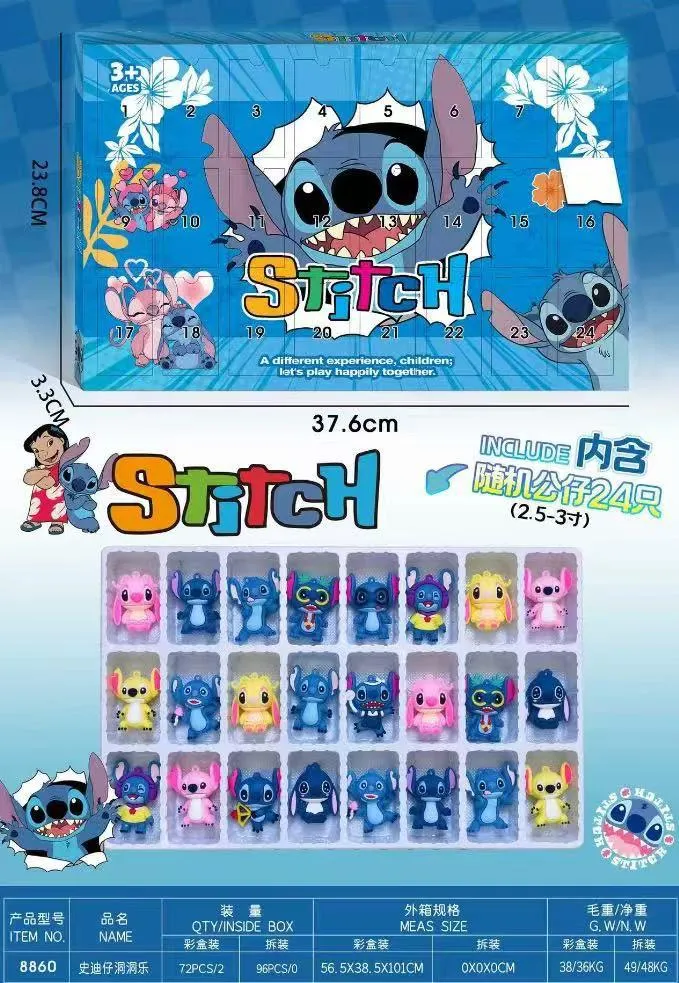 Kalendarz Adventowy Stitch 37 cm z mini figurkami
