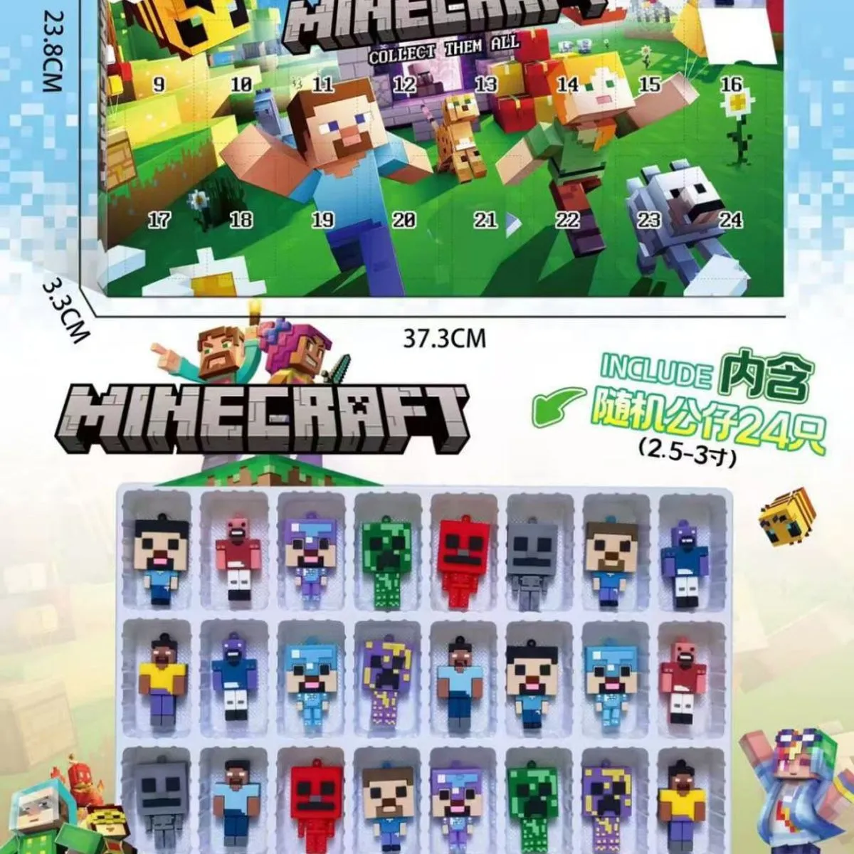 Kalendarz Adventowy Minecraft 24 figurki 37x23cm
