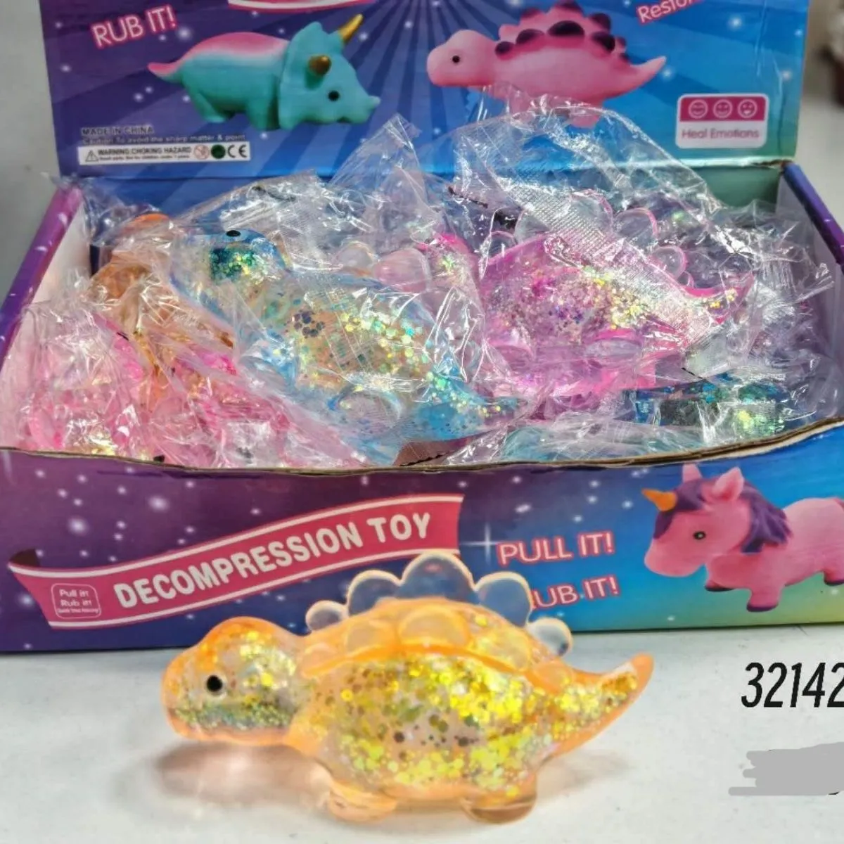 Gniotki Squeeze Toys dinozaury i jednorożce 12 szt