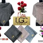 Szaliki damskie LGGC Vogue 150 cm, szary, beżowy, czarny