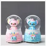 Kula Śnieżna Labubu Stitch Różowa i Niebieska