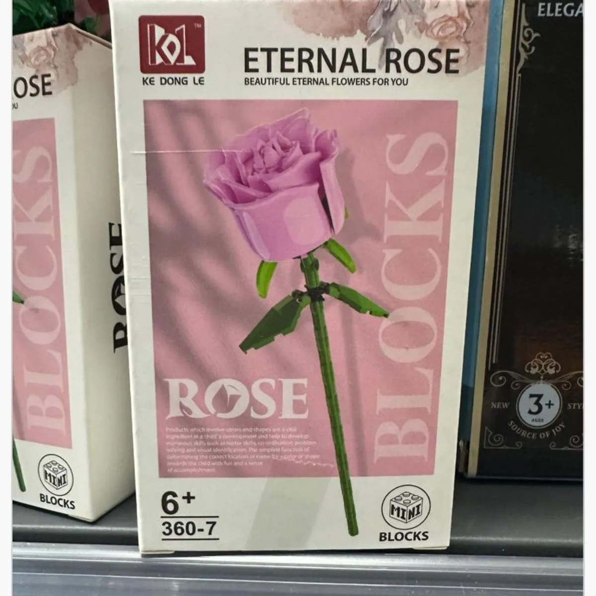 Klocki Eternal Rose kwiat róża 360-7 bloków 6+