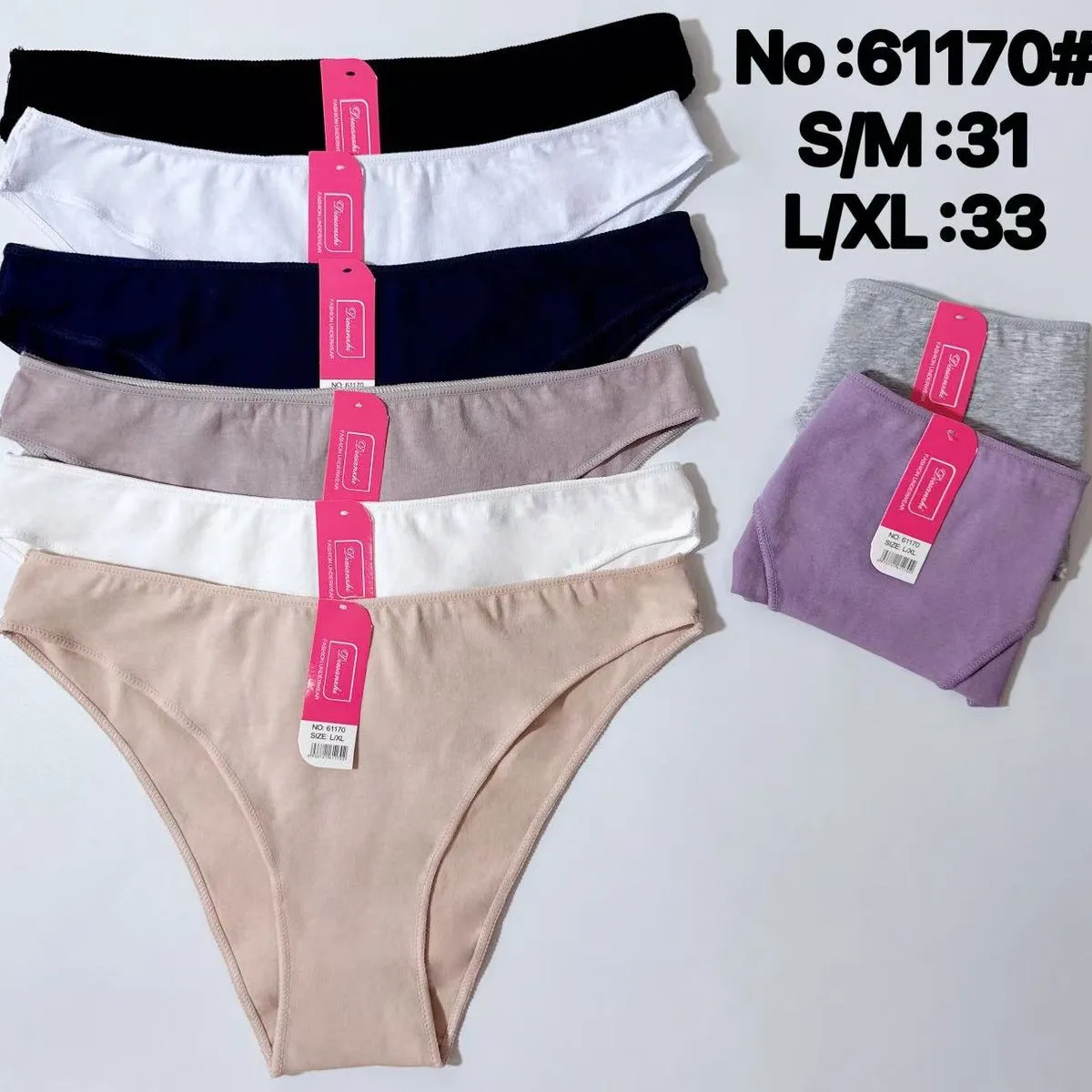 Majtki damskie bawełniane S/M L/XL, 5 kolorów
