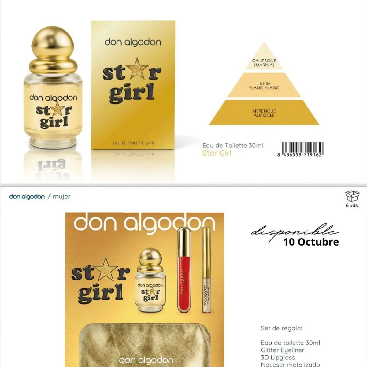 Zestaw prezentowy damski Don Algodon Star Girl 50ml