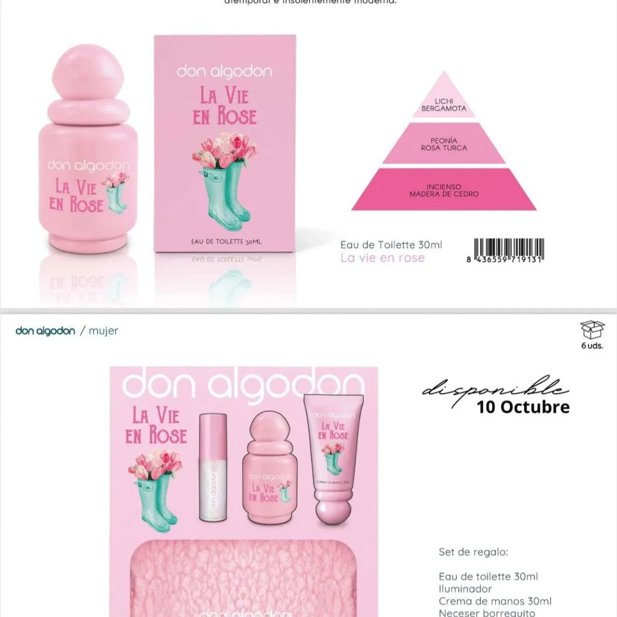 Zestaw perfum damskich La Vie en Rose 50ml + 30ml