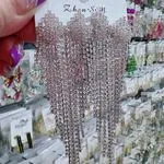Kolczyki damskie wiszące z kryształkami 925H