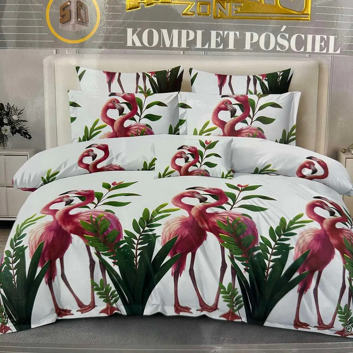 Komplet Pościel 3cz Milano 160/200 Flamingi