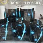 Komplet Pościeli 3cz Milano Zone 160/200 granatowo-niebieski