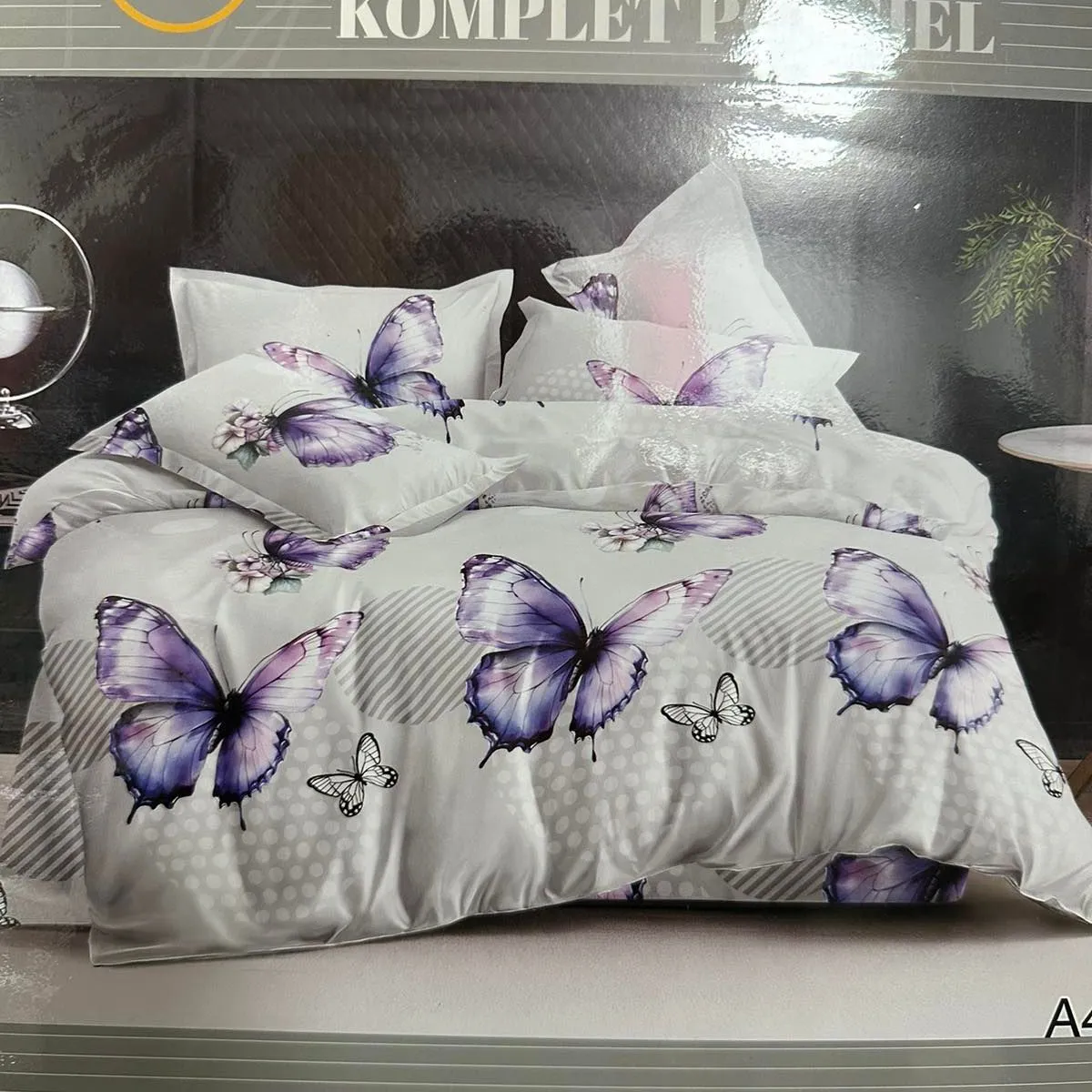 Komplet Pościel 3cz Milanu 160/200 Motyw Motyli